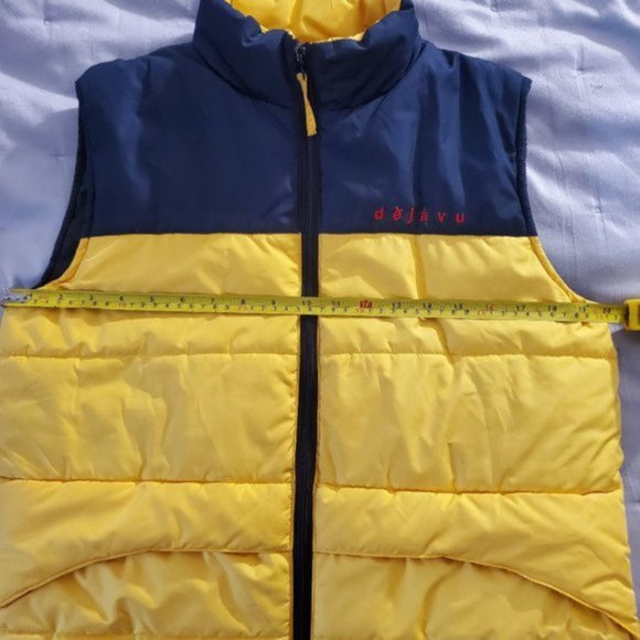 Dejavu Puffer Sporty Vest- Color Block Blue/Yellow- Size 14 Youth (Small… - Picture 16 of 16
